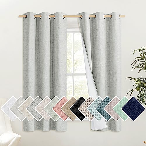 Grey 100% Blackout Curtain Panels (42"W x 63"L (Pack of 2) / Grey)