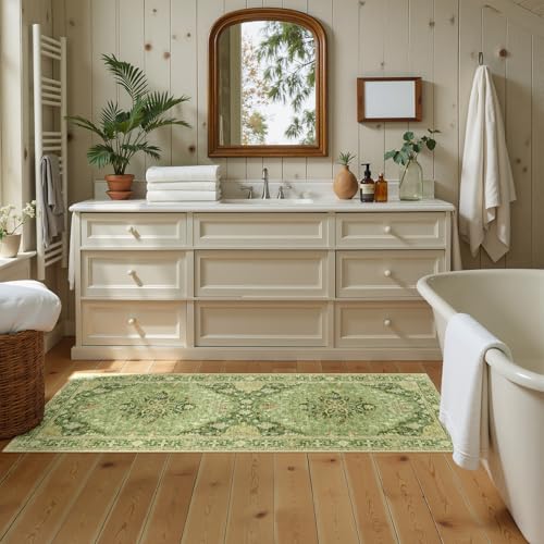 Washable Area Rug (Green/Yellow / 2' x 5' (Rectangular))
