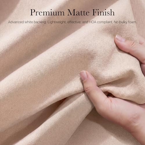 Blush Pink Blackout Curtains for Bedroom 52" w x 84" L 2 Panels (52"W x 84"L (Pack of 2) / Blush Pink)