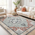 6x9 Area Rugs for Living Room and Bedroom (Beige Orange / 6' x 9' (Rectangular))