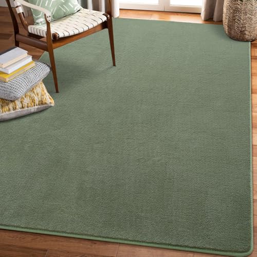 Modern Soft Hallway Runner Rug (2' x 6' (Runner) / Sage Green)