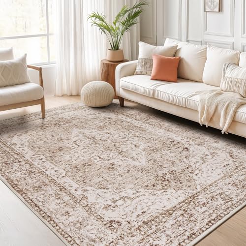 5x7 Area Rugs for Living Room (Vintage Beige Brown / 5' x 7' (Rectangular))