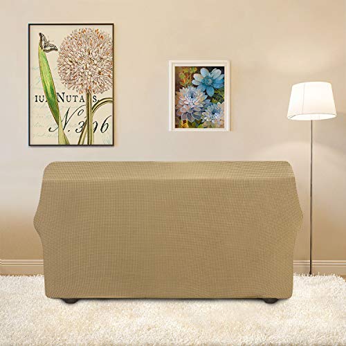 Stretch Loveseat Couch Covers Washable Golden (Medium Loveseat / Golden)
