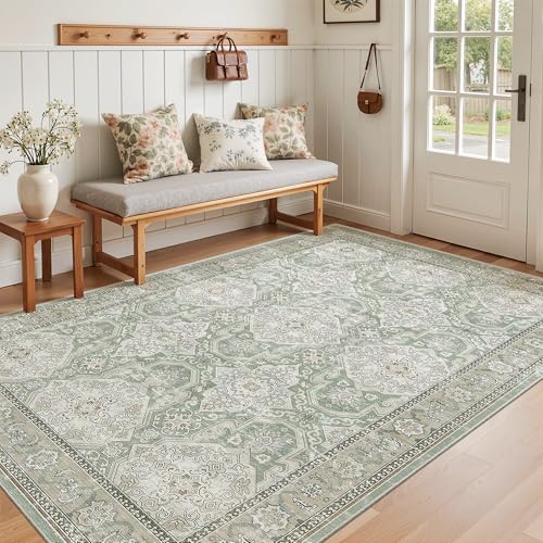 4x6 Area Rug for Living Room (Green/Brown / 4' x 6' (Rectangular))