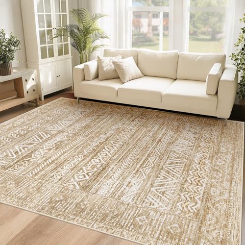 6x9 Area Rugs for Living Room (Light Brown / 6' x 9' (Rectangular))