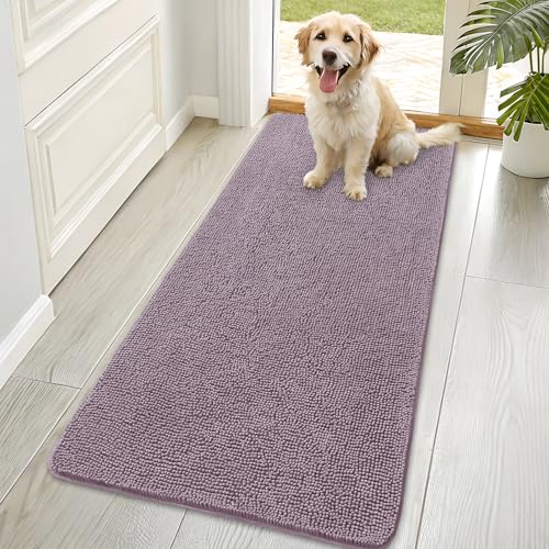 Dog Door Mat for Muddy Paws 70x35 (Deep Plum / 70" X 35")