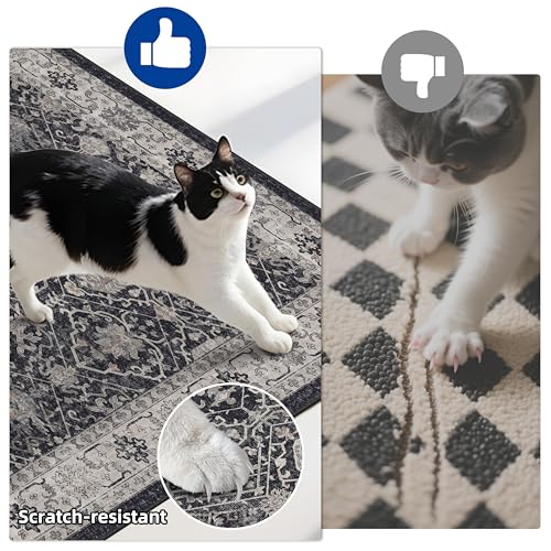 Kitchen Sink Rugs Set 0f 2 (2x3+2x4 / Black/Navy)