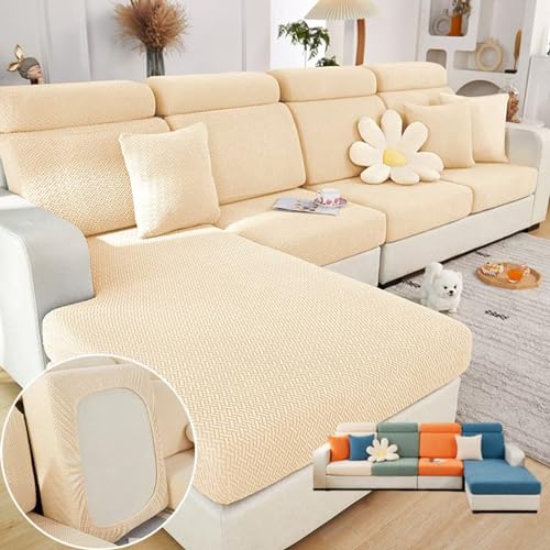 Soothing Home Sofa Covers (Beige / Large Triple Seat Cover)