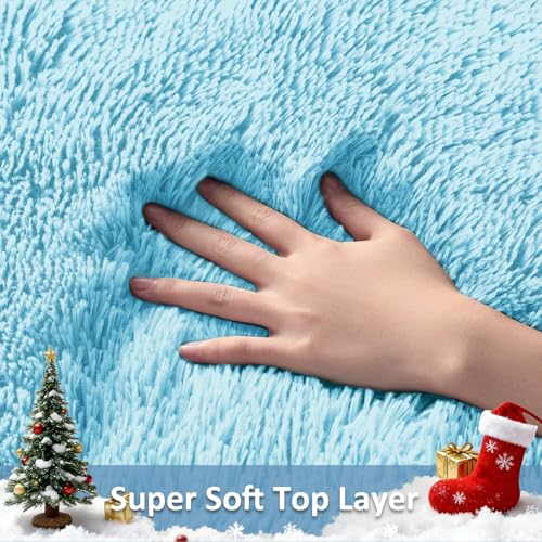 5x8 Light Blue Rugs for Living Room (Light Blue / 5' x 8' (Rectangular))