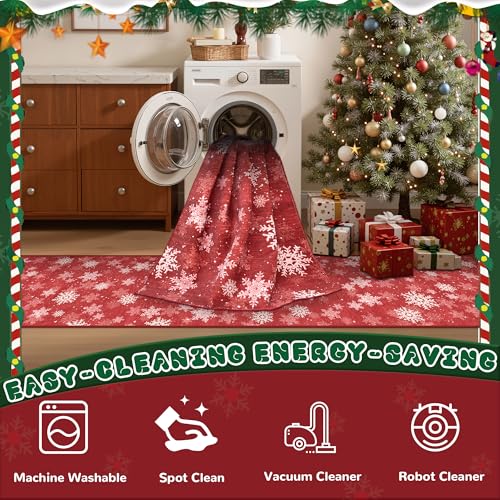 2x3 Christmas Doormat for Entryway (Red/White / 2' x 3' (Rectangular))