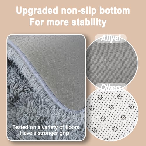 Soft Runner Rugs for Bedroom Hallways (2' x 3' (1 pc) / Grey)