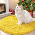 Yellow Round Rugs for Bedroom (2 Ft Round / Yellow)