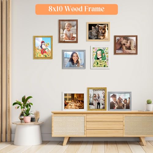 8x9 Wood Frame Brown (Brown / 8x9)