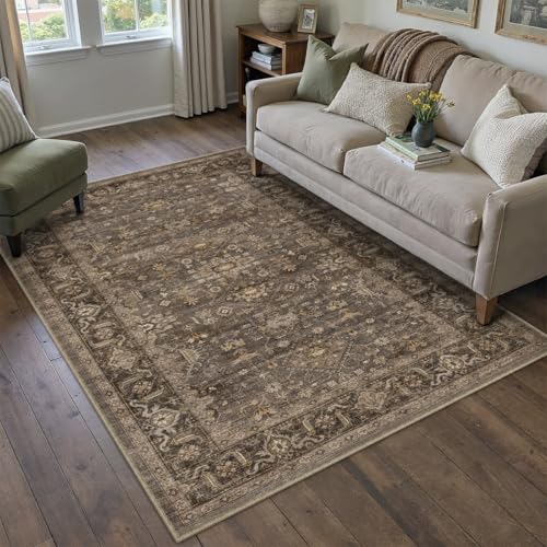 3x4 Dark Brown Vintage Area Rug (Brown / 3' x 4' (Rectangular))