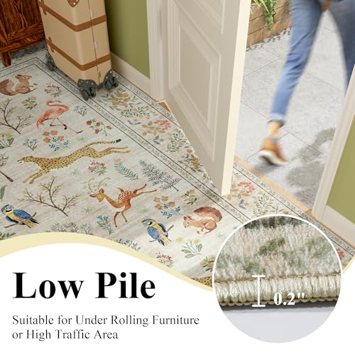 2x4 Rug for Entryway (Beige (Animal) / 2' x 4' (Rectangular))