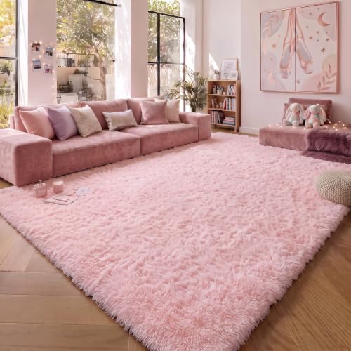 Pink 6x9 Area Rugs for Living Room Bedroom (Light Pink / 6' x 9' (Rectangular))