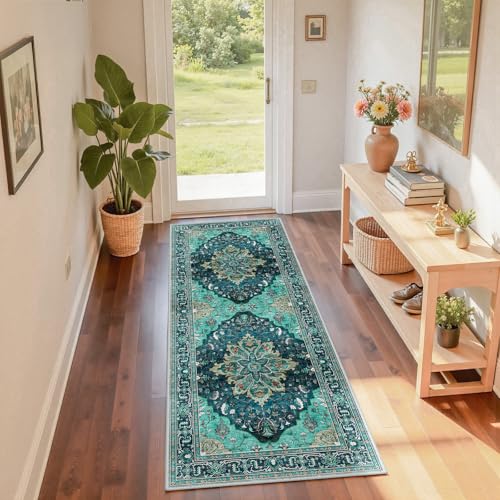 Washable Area Rug (Teal / 2' x 6' (Rectangular))