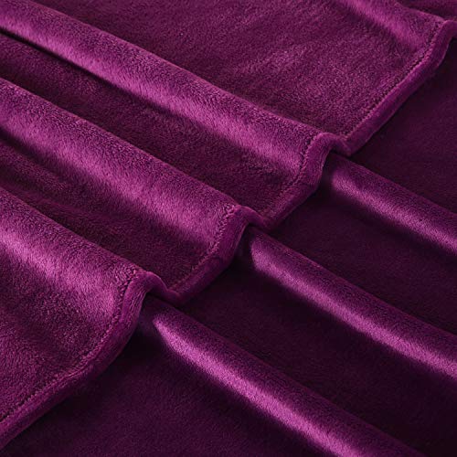 Large Flannel Fleece Throw Blanket (60"x80" / Purple)