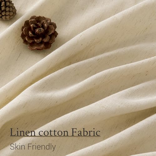 Pinch Pleated Curtains 90 Inches Long 2 Panels Set (Natural Linen / 40"W x 90"L (Pack of 2))