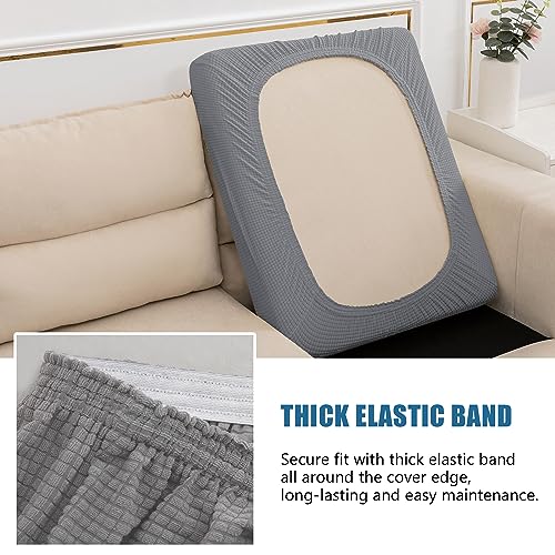 Water Resistant Spandex Couch Cushion Covers (Large / Light Gray)