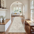 Washable Runner Rugs 2x10 Long for Hallway Kitchen (Beige/Brown / 2' x 10' (Runner))