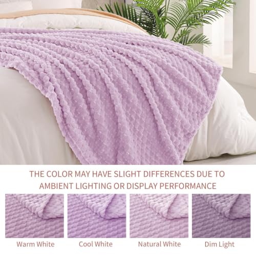 3D Fleece Queen Size Blanket for Bed (Lilac Purple / Queen ( 90x90 IN ))