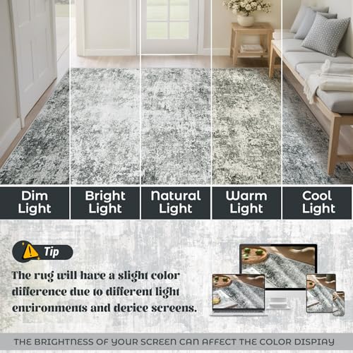 8x10 Area Rugs for Living Room (Grey / 8' x 10' (Rectangular))
