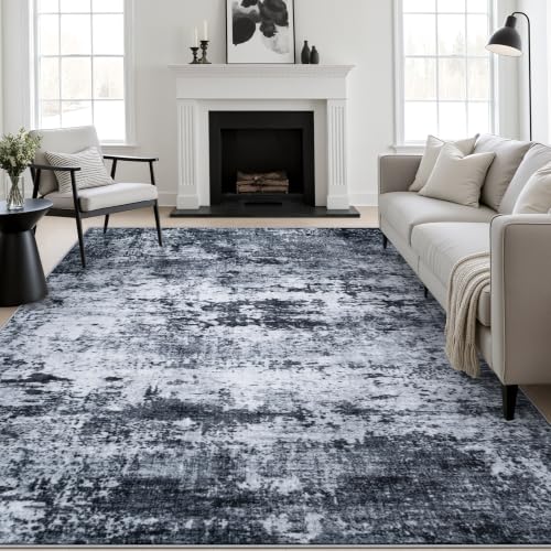 10x14 Area Rug Living Room (Black / 10' x 14' (Rectangular))