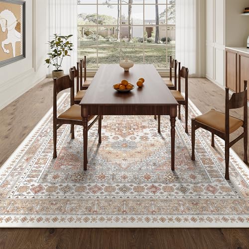 5x8 Area Rugs for Living Room (Orange / 5' x 8' (Rectangular))