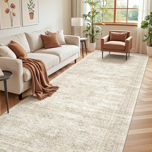 4x12 Runner Rug Non Slip (Beige/Ivory / 4' x 12' (Runner))