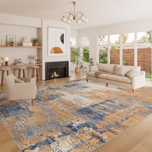 9x12 Area Rug (Orange/Blue / 9' x 12' (Rectangular))