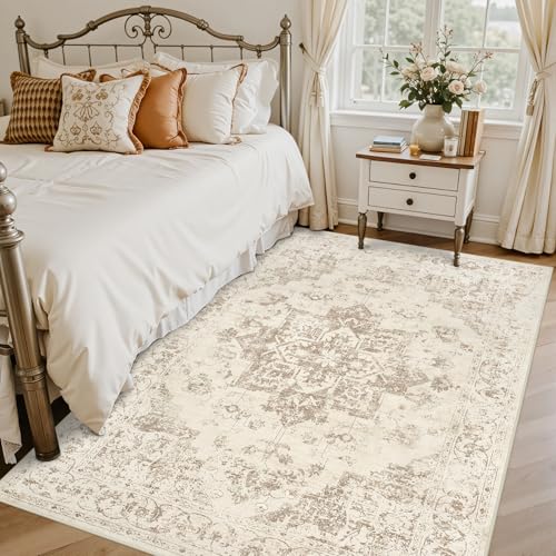 6x9 Area Rugs Living Room (Beige/Ivory / 6' x 9' (Rectangular))