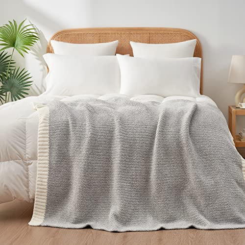 Buttery Grey Throw Blanket for Couch (Heather Grey / Throw (50"x60"))