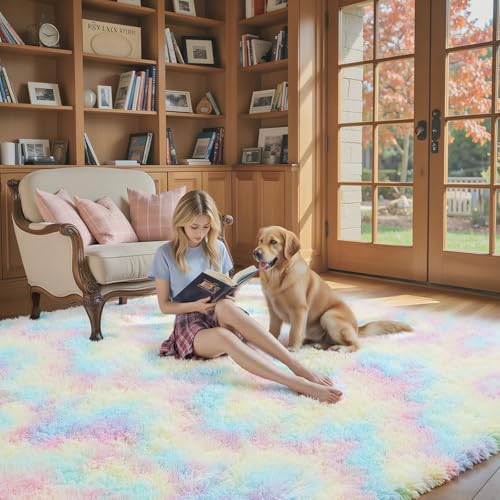 8x10 Area Rugs for Living Room (Rainbow / 8' x 10' (Rectangular))
