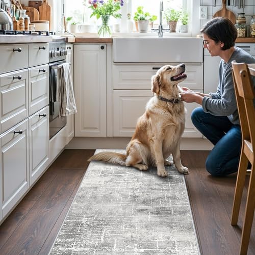 Washable 2x5 Hallway Runner Rug (2' x 5' (Rectangular) / Light/Grey)