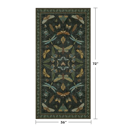 Dark Green Rug for Entryway Indoor (3' x 6' (Rectangular) / Dark Green)