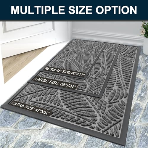 Waterproof Front Doormat (Dark Grey / 35" X 23")