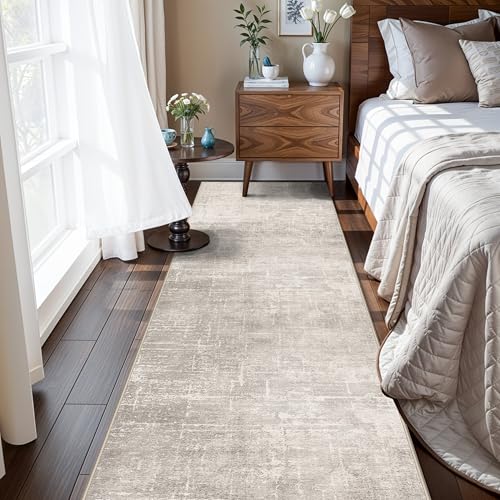 Hallway 2x8 Washable Runner Rug (2' x 8' (Rectangular) / Beige/Cream)