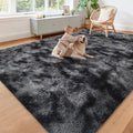 Black Grey Tie (Tie-dyed Black Grey / 8' x 10' (Rectangular))