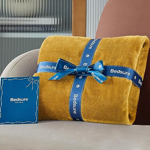 Fleece Blanket Queen Blanket Gold Yellow (Yellow Gold / Queen (90" X 90"))