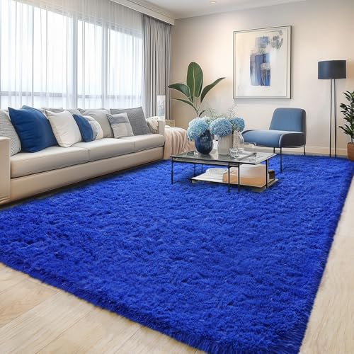 Large Rug for Living Room 6x9 (Royal Blue / 6' x 9' (Rectangular))