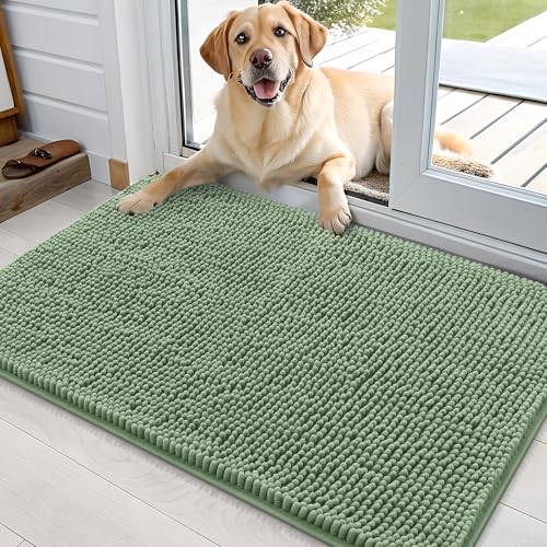 Dog Door Mat for Muddy Paws 36x24 (Olive Green / 36" X 24")