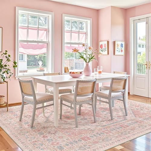 Pink Rugs for Bedroom (Pink/Blue / 6' x 9' (Rectangular))