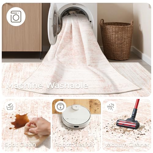 2x12 Runner Rug (Pink/White / 2' x 12' (Runner))