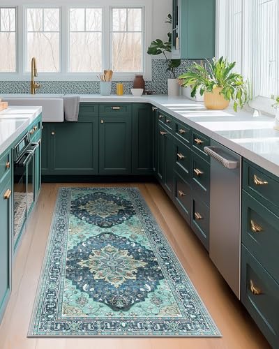 Washable Area Rug (Teal / 2' x 6' (Rectangular))