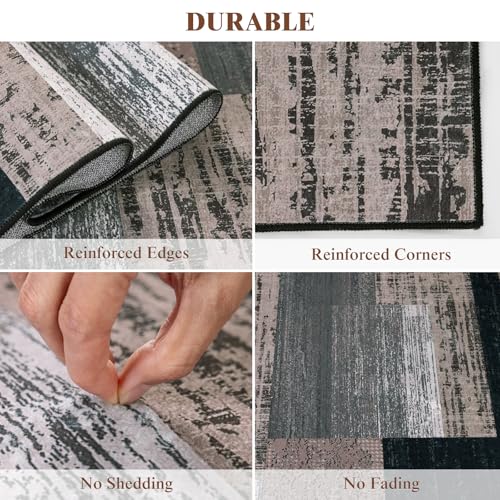 3x5 Washable Area Rugs for Living Room and Bedroom (Chocolate / 3' x 5' (Rectangular))