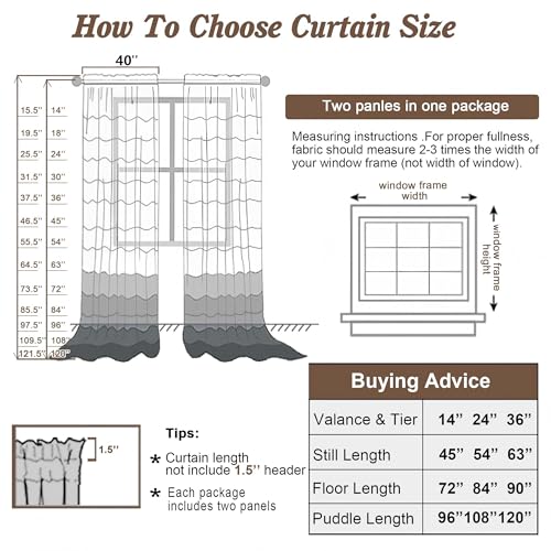 Sky Blue Sheer Curtains 78 Inches Long 2 Panels Set for Living Room (Sky Blue / 42"W x 78"L (Pack of 2))