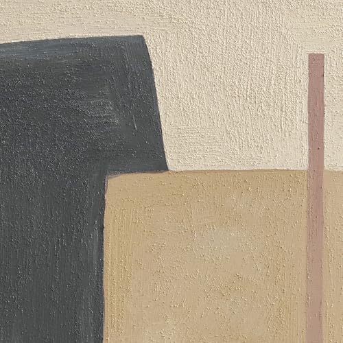 Modern Abstract Neutral Minimalist Geometric Canvas Wall Art for Home Decor (58 / 24"L x 36"W)