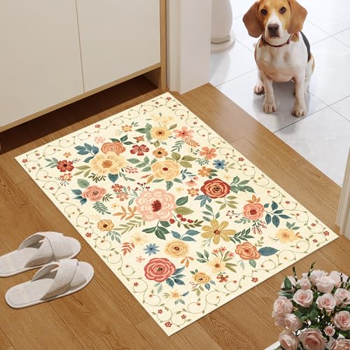 2x3 Entryway Rug (Beige Yellow / 2' x 3' (Rectangular))