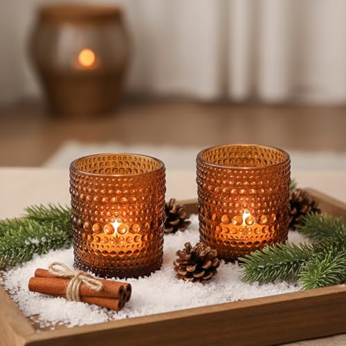 48 Pack Votive Candle Holders (Amber)